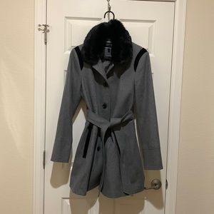 Like new! Apt. 9 Wool blend gray pea coat. Size M.